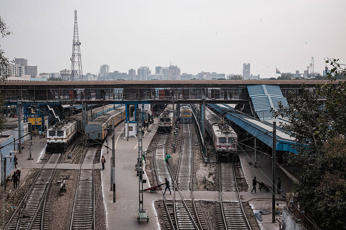 A railway station in New Delhi