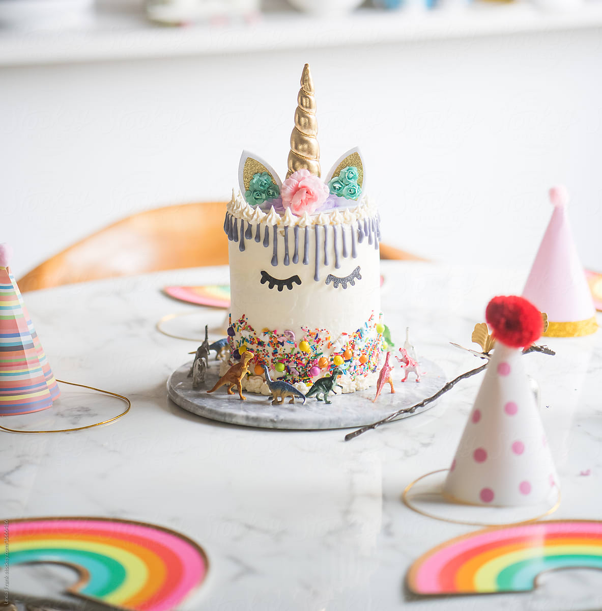unicorn rainbow birthday party 1