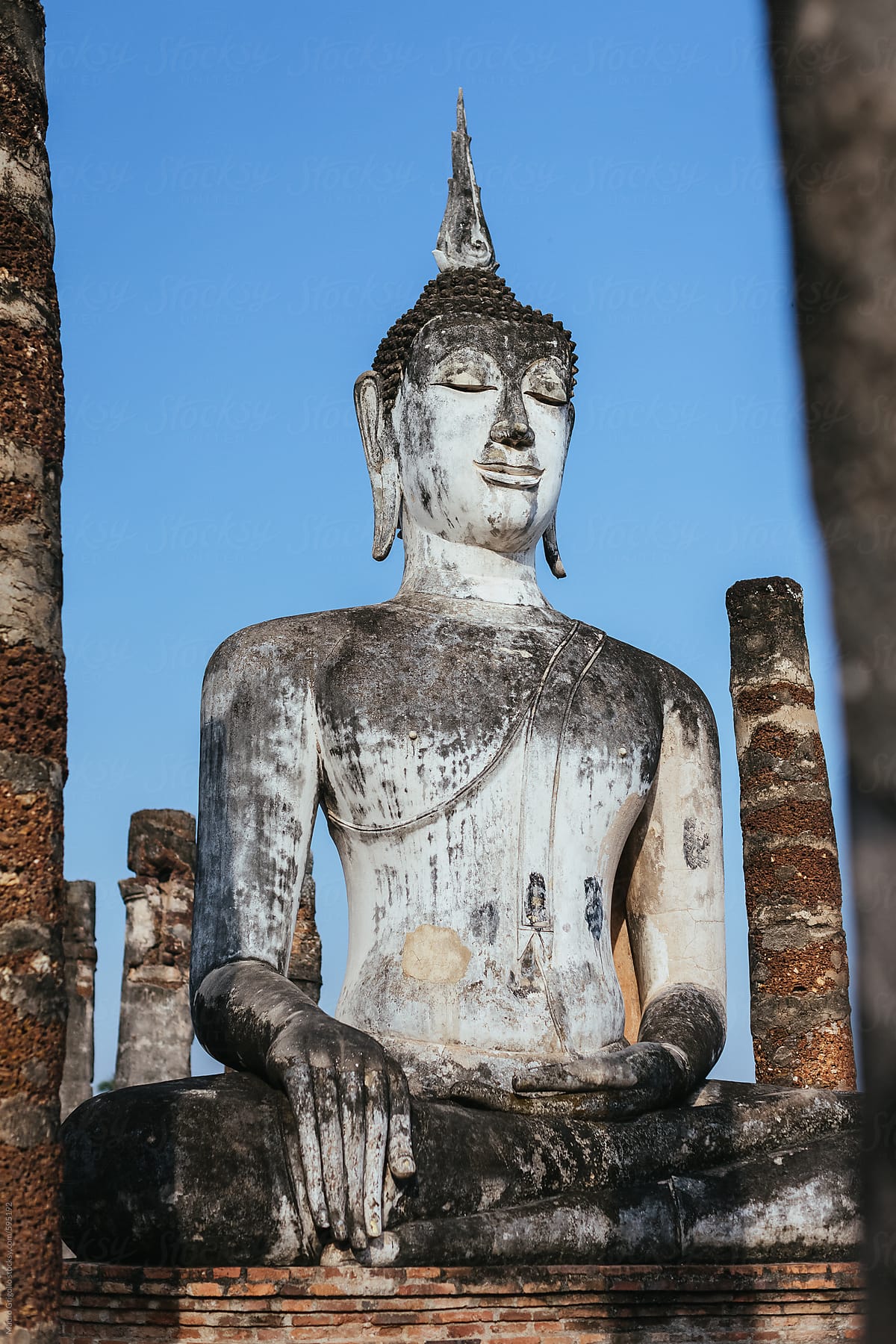 detail of Historic Town of Sukhothai, Thailand.
