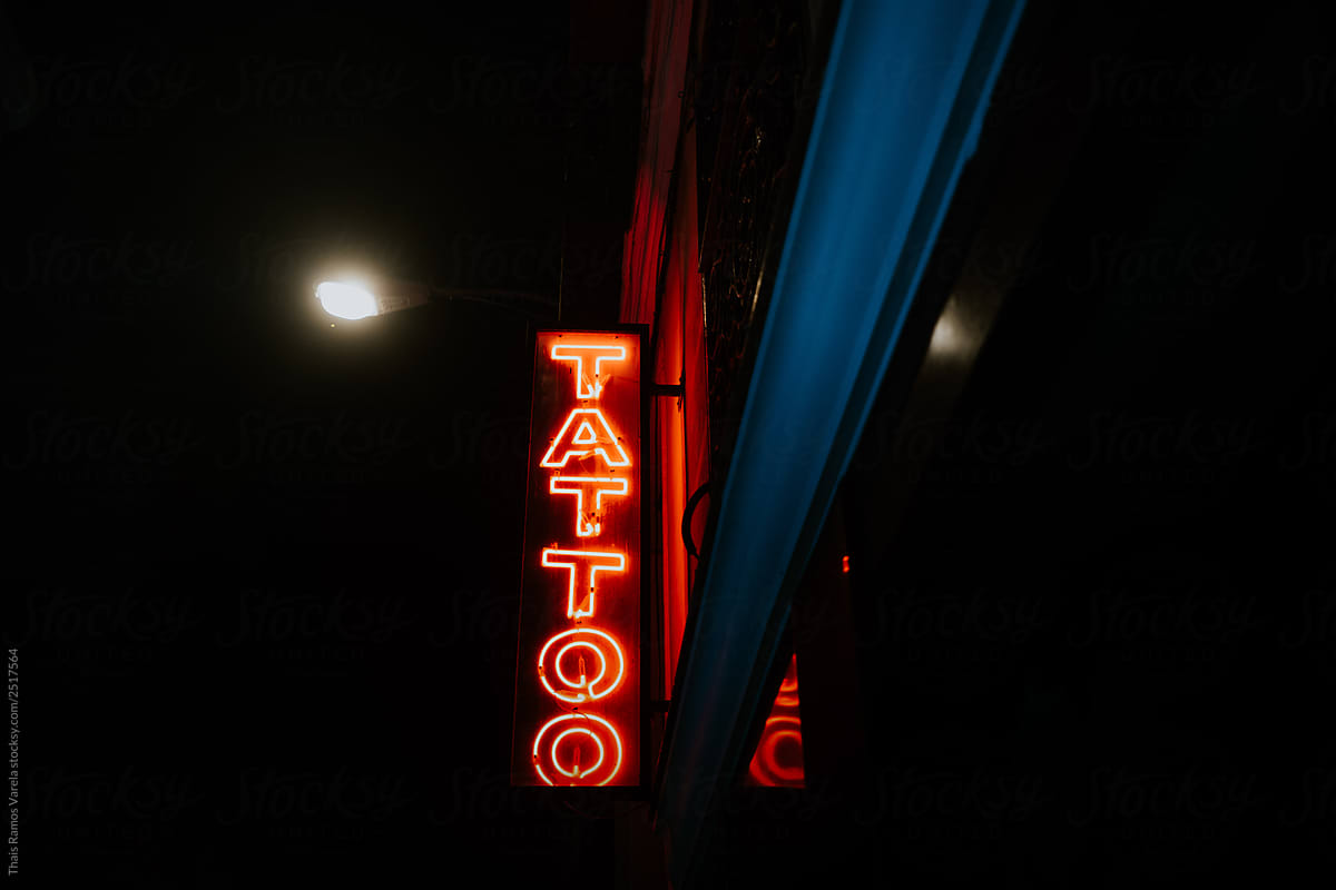 red tattoo neon.