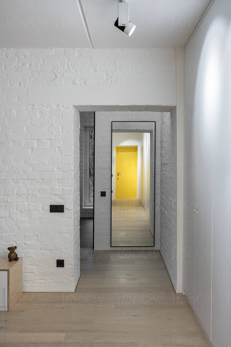 Small hallway in clean, modern interior. Interior of modern apartment