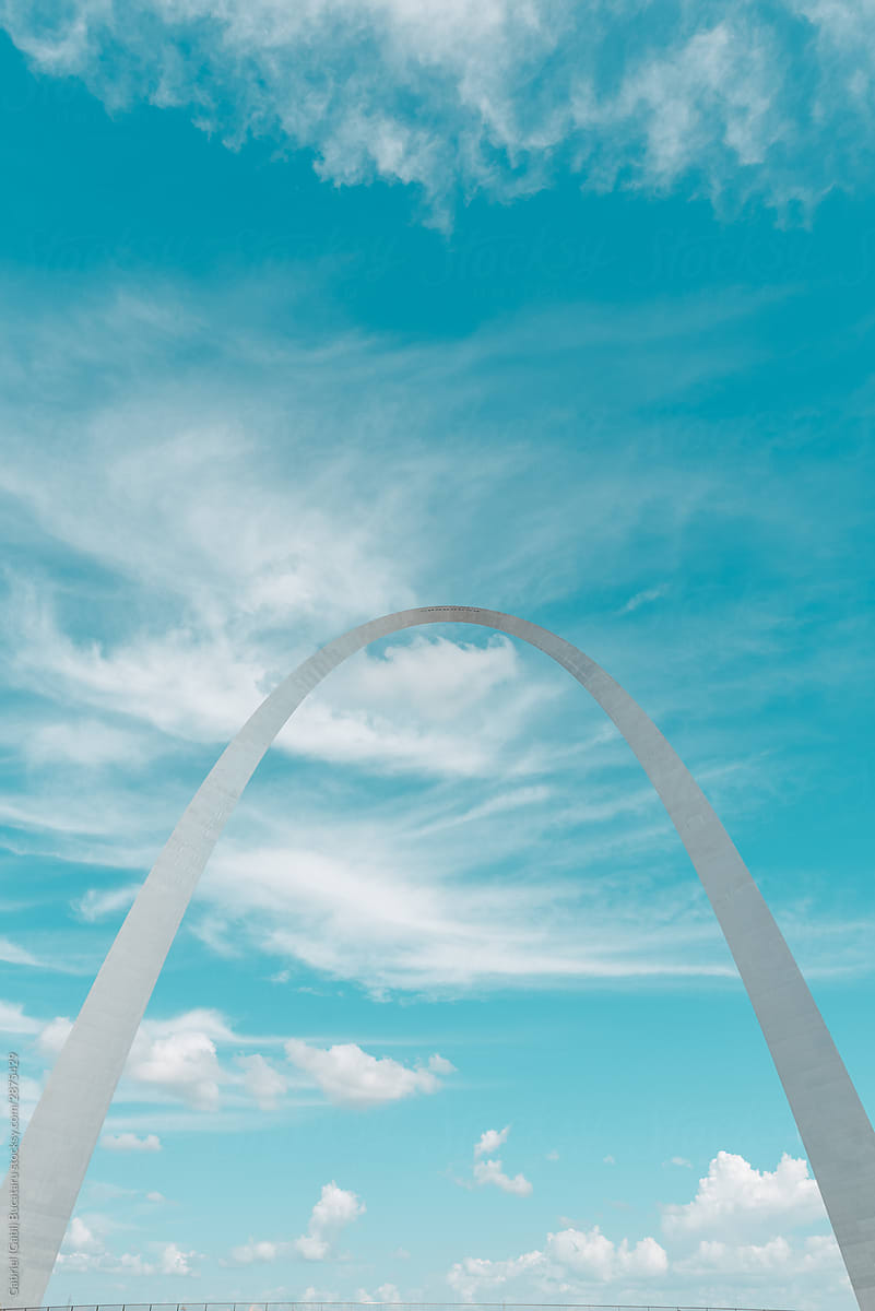 St. Louis Gateway Arch against a blue sky