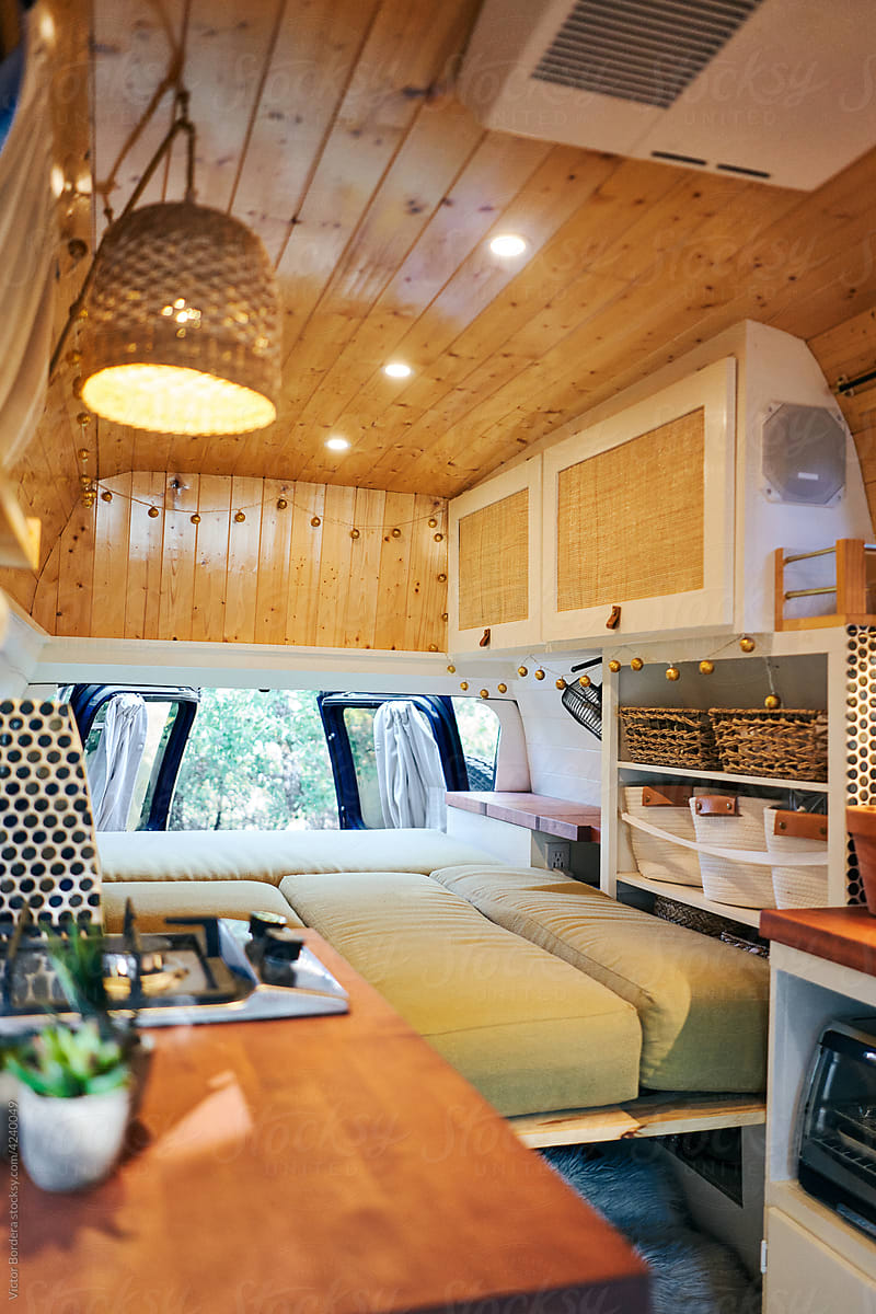 wooden made camper van
