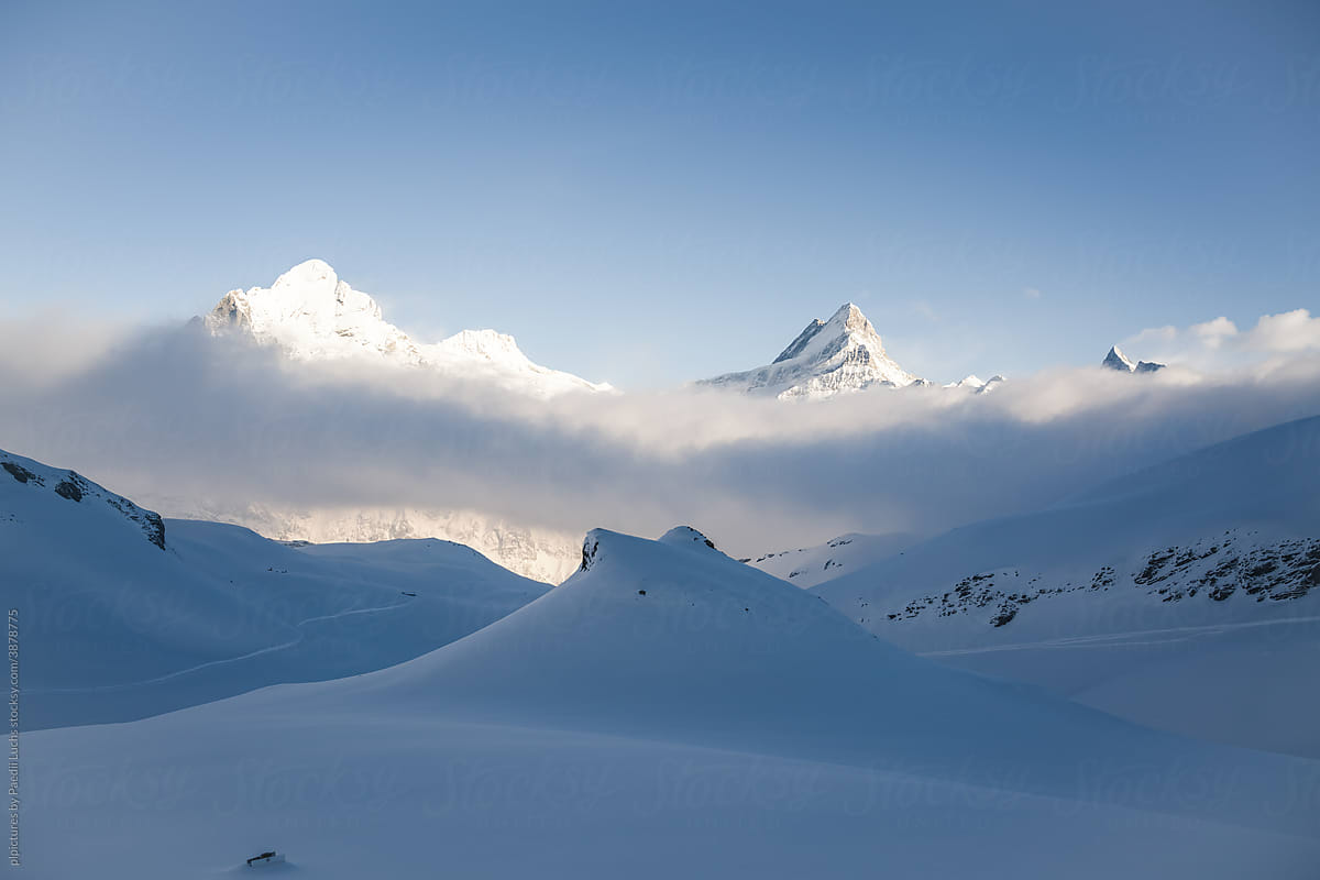 Dreamy winter mountain landscape