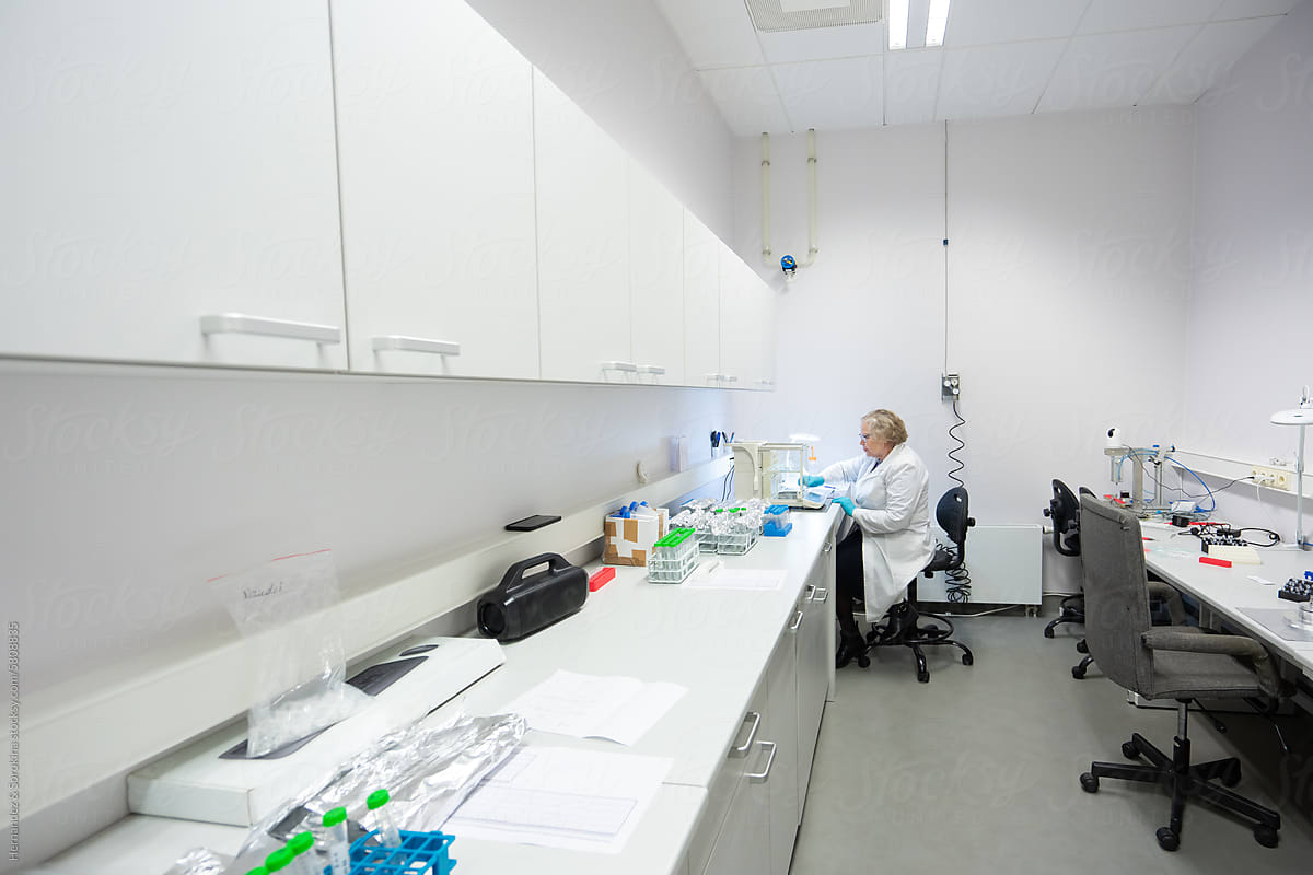 Senior Scientist Working In The Laboratory