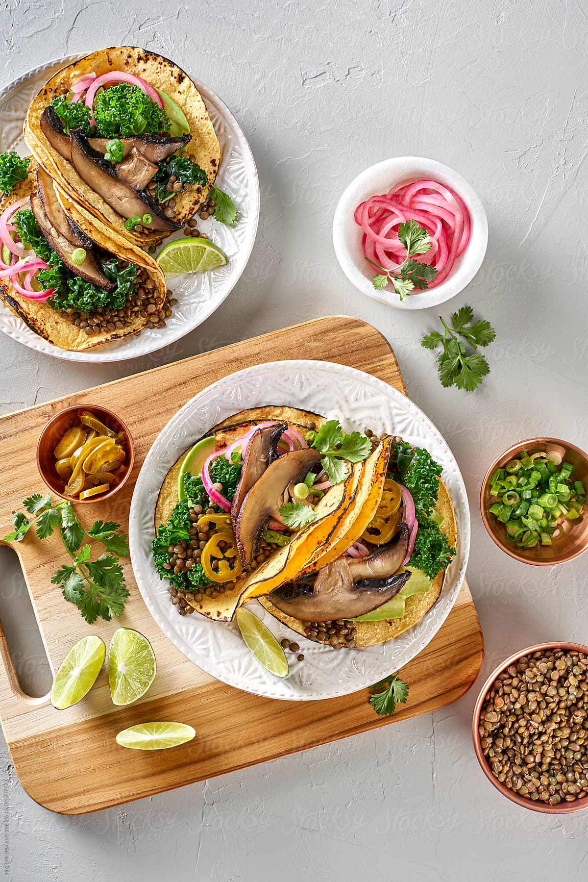 Healthy Vegan Mushroom and Lentil Tacos
