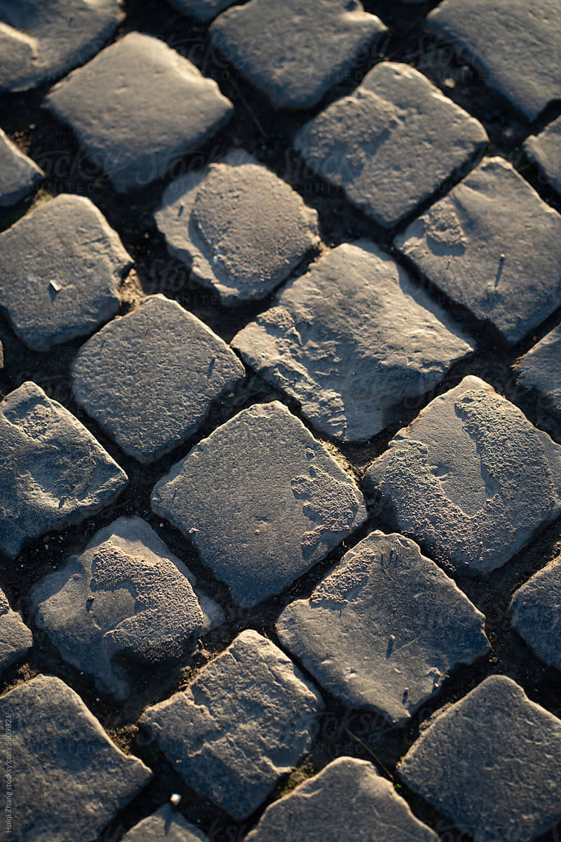 Stone pavement in ancient Rome