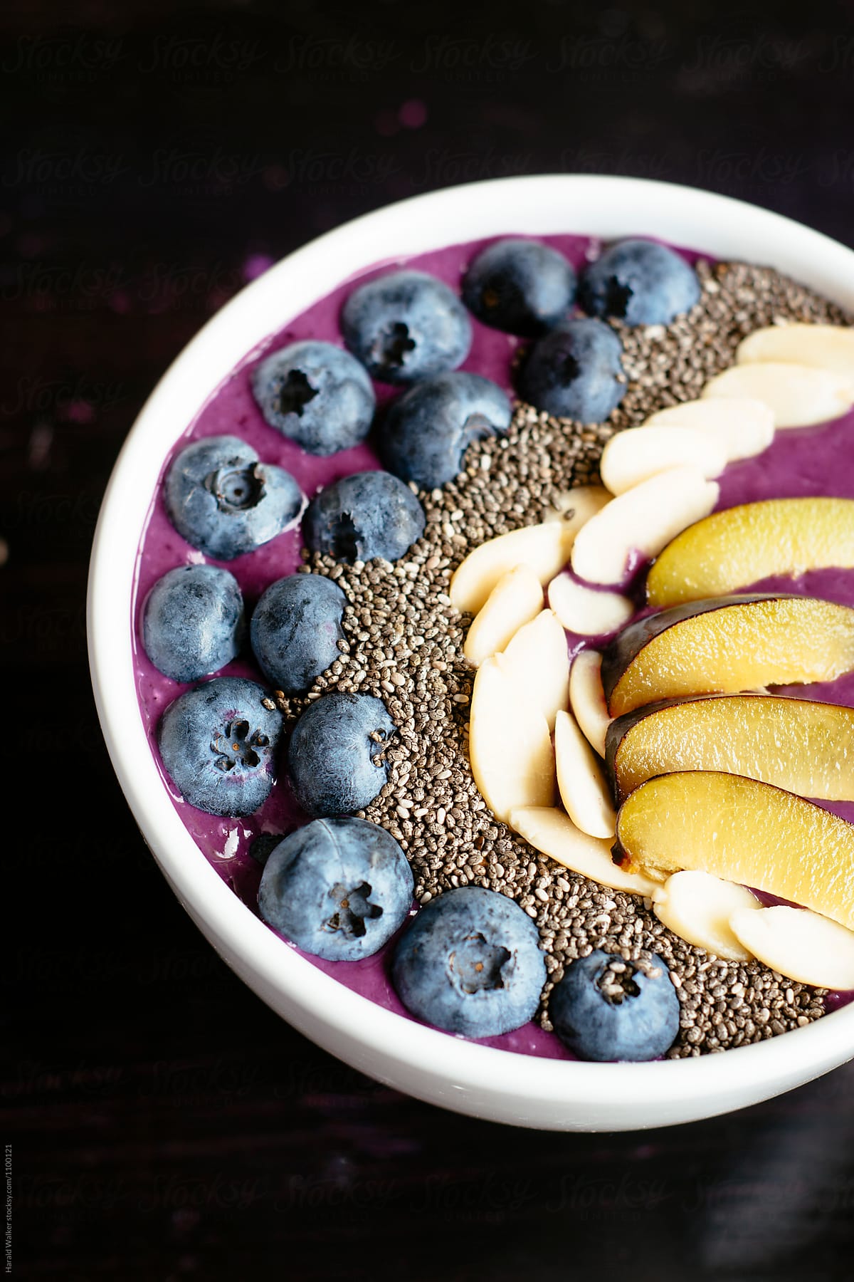Blueberry Smoothie Bowl By Stocksy Contributor Harald Walker Stocksy