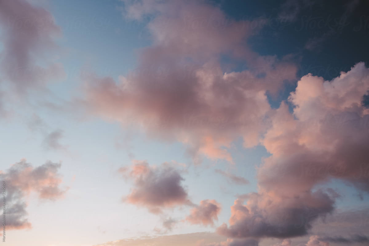 pink sunset clouds