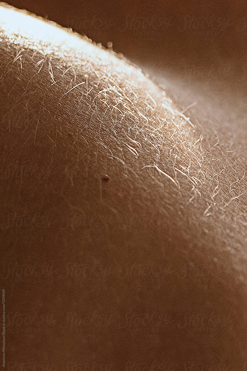 Detail-Close up woman\'s skin texture of ribs