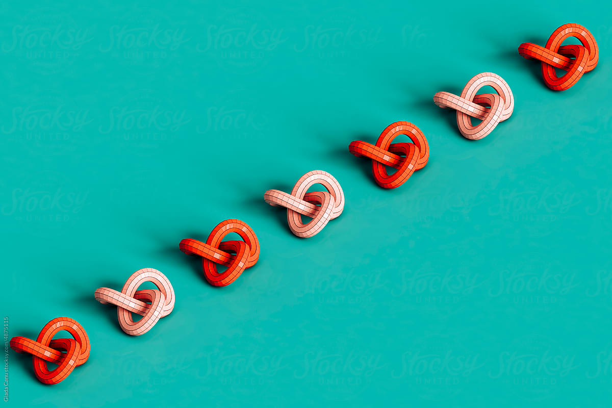 a row of abstract knots
