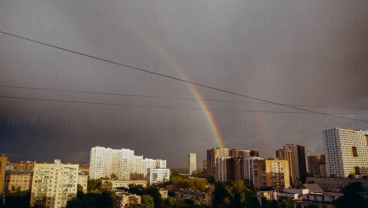 City Rainbow After Rain