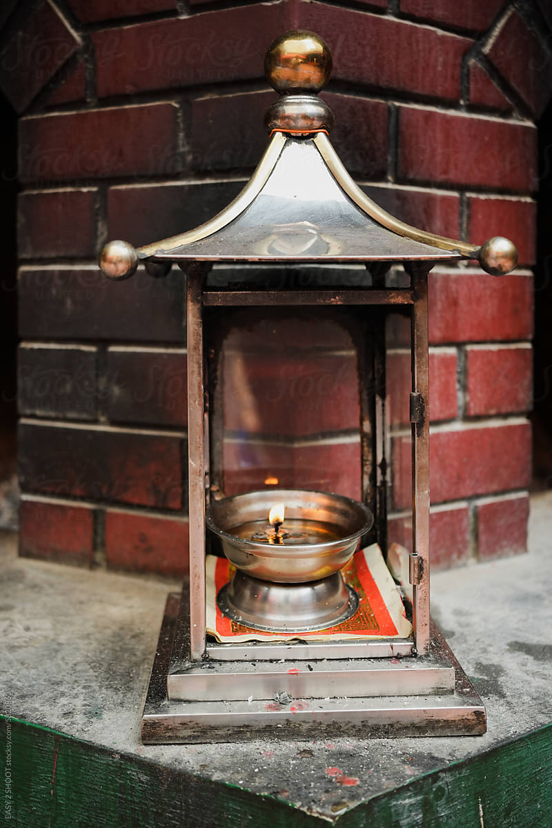 Chinese Temple Details - Oil Lamp