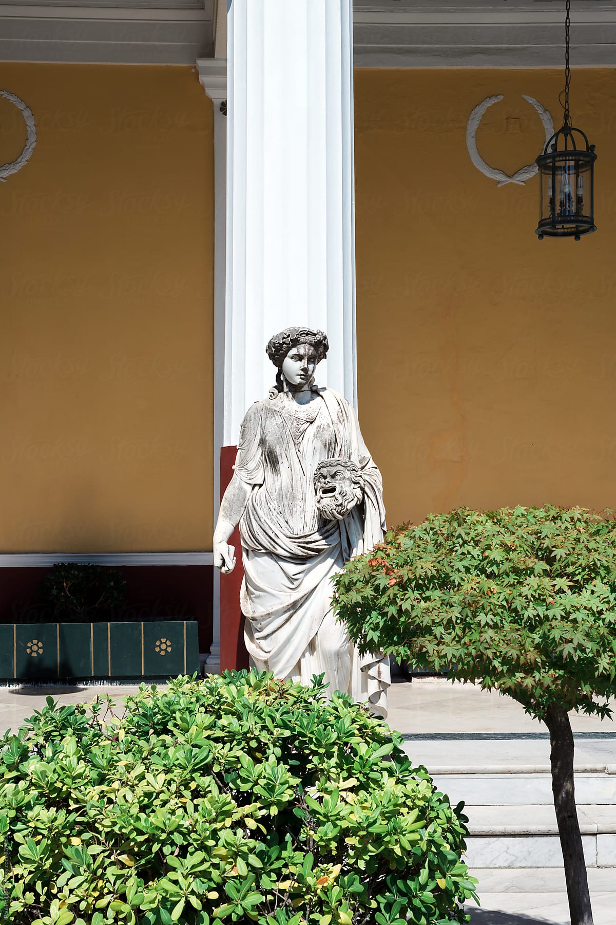 Sculpture outside the Achilleion in Corfu. Once home to the Empress of Austria.