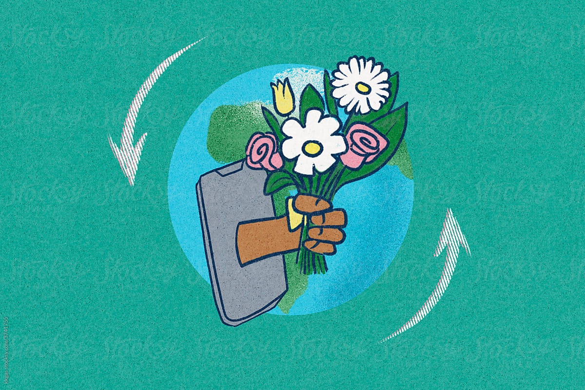Flower delivery by phone.