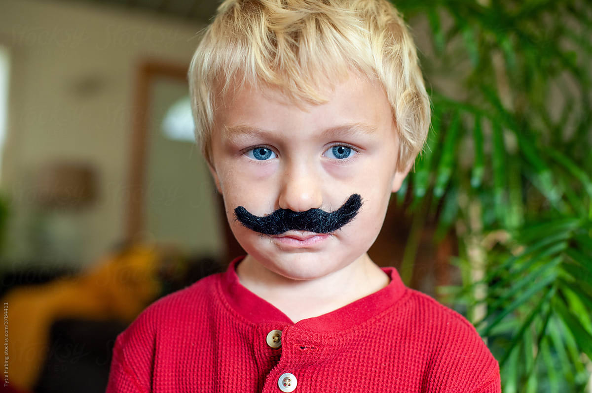 Boy with a Fake Mustache