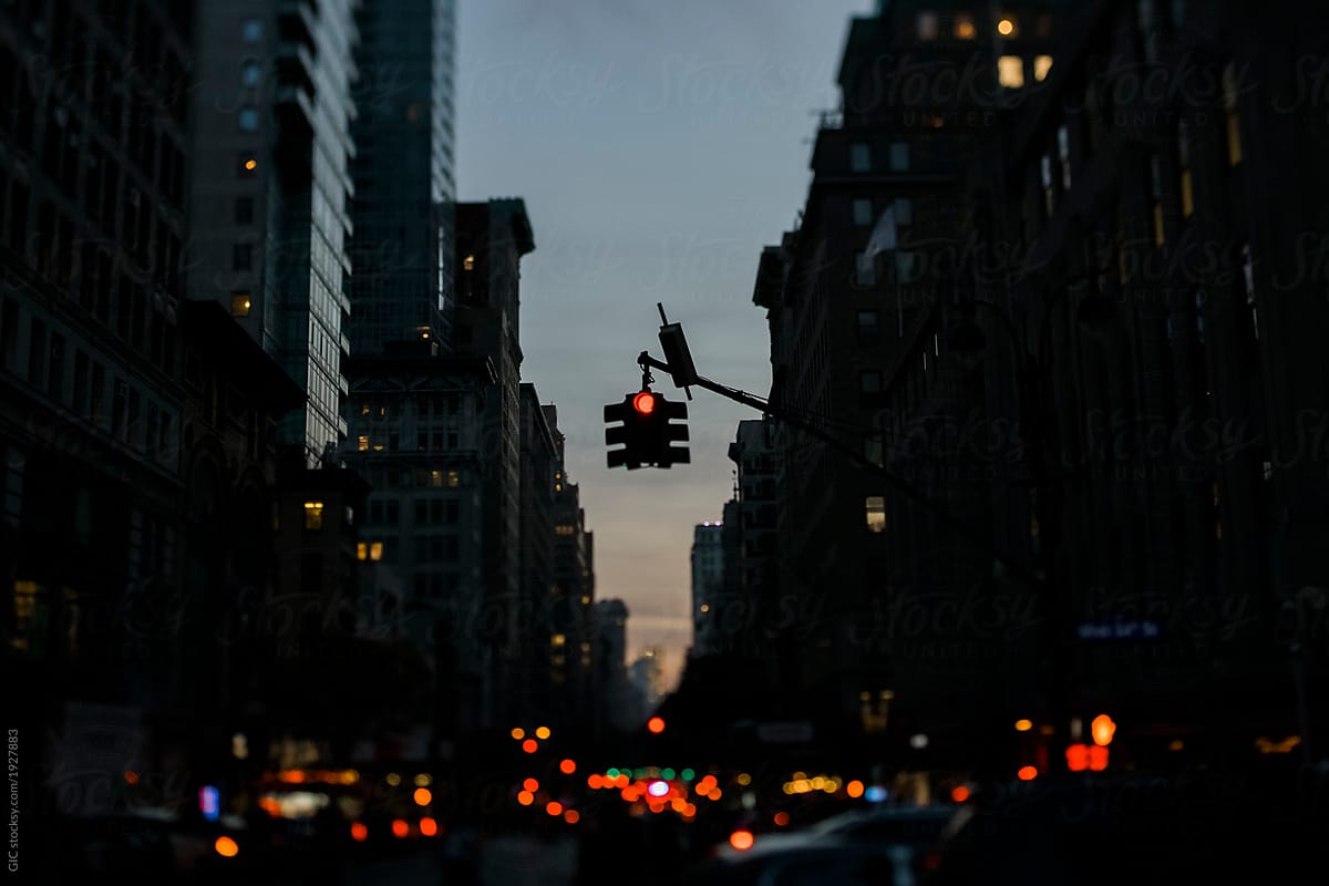 Red lights in New York City