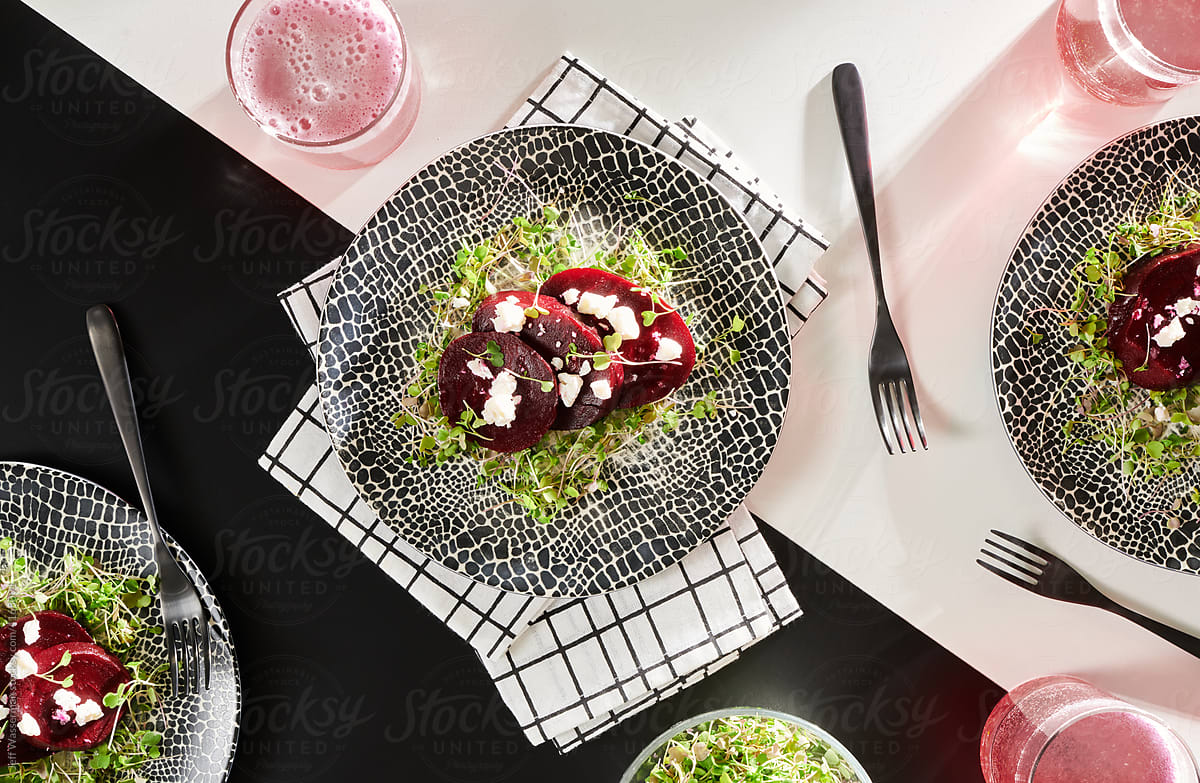 Beetroot Salad with Microgreens