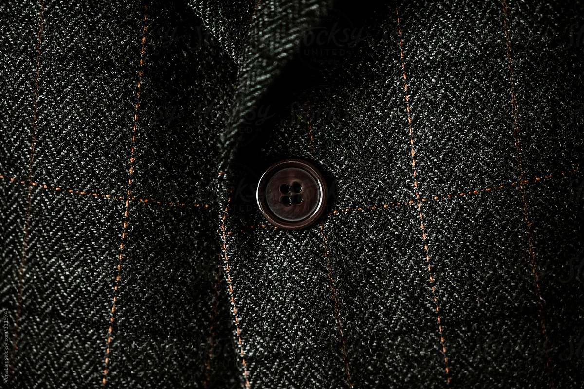 detail of a gray man suit
