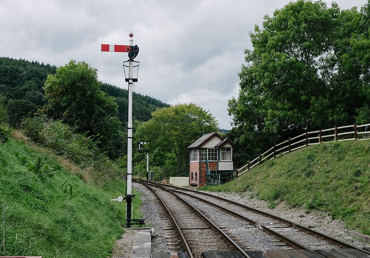 Signal box on a heritage railway line. Wales, UK.