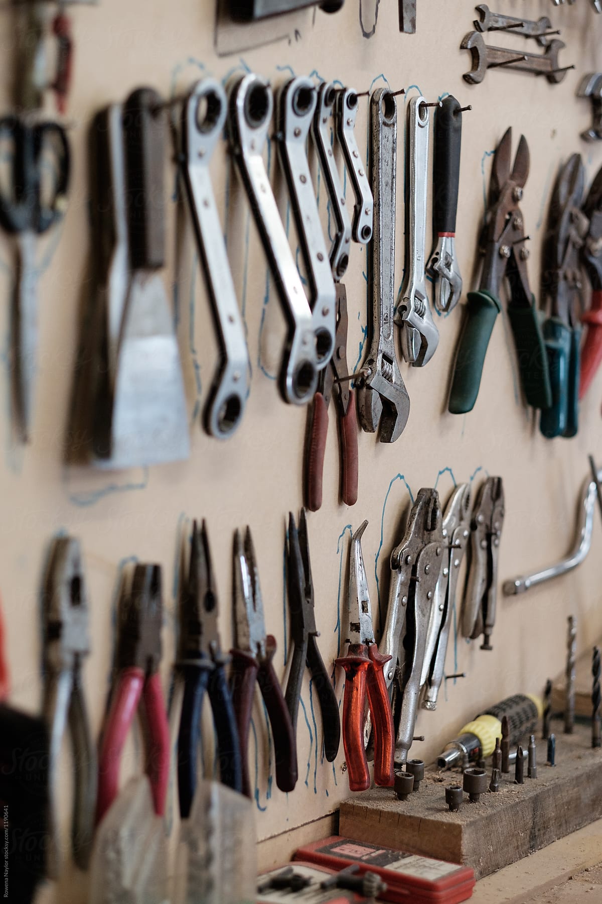 Organized tool shed