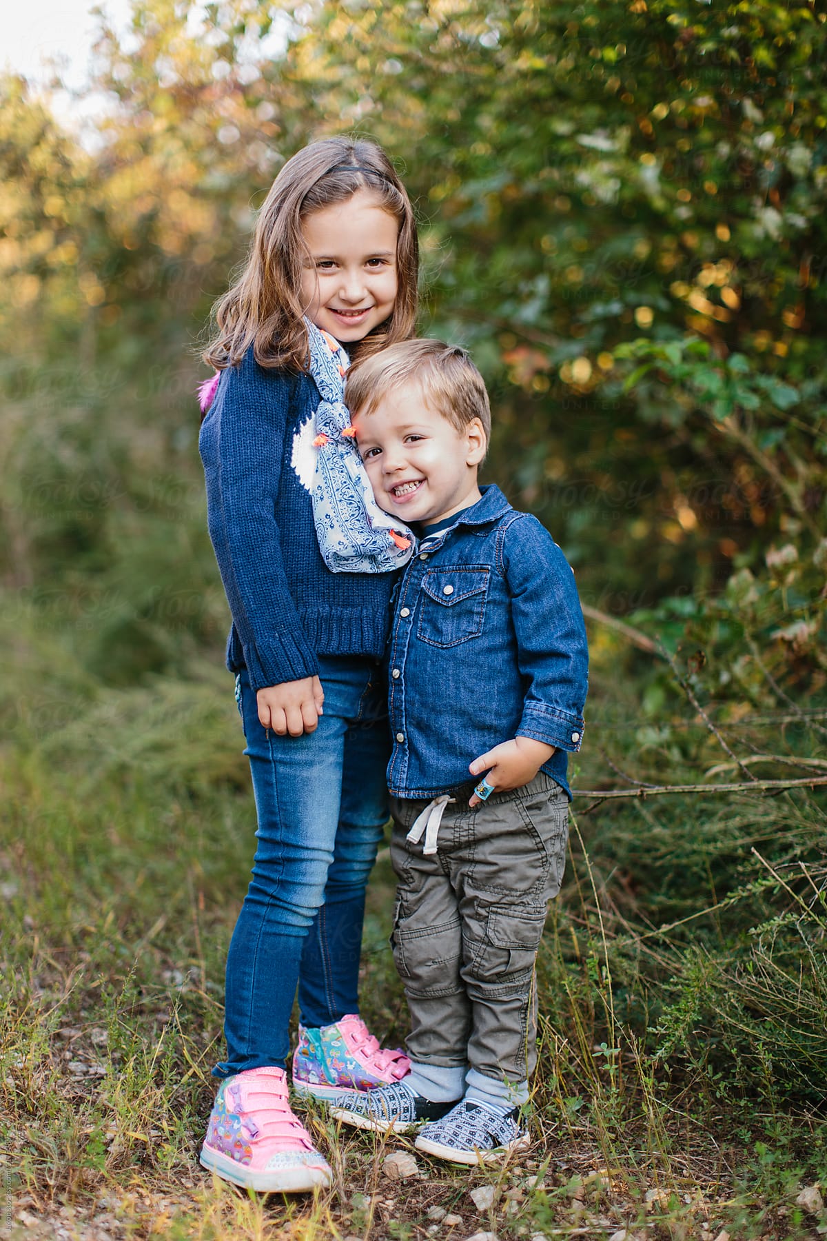 Beautiful Brother And Sister Holding Each Other By Stocksy Contributor Jakob Lagerstedt 