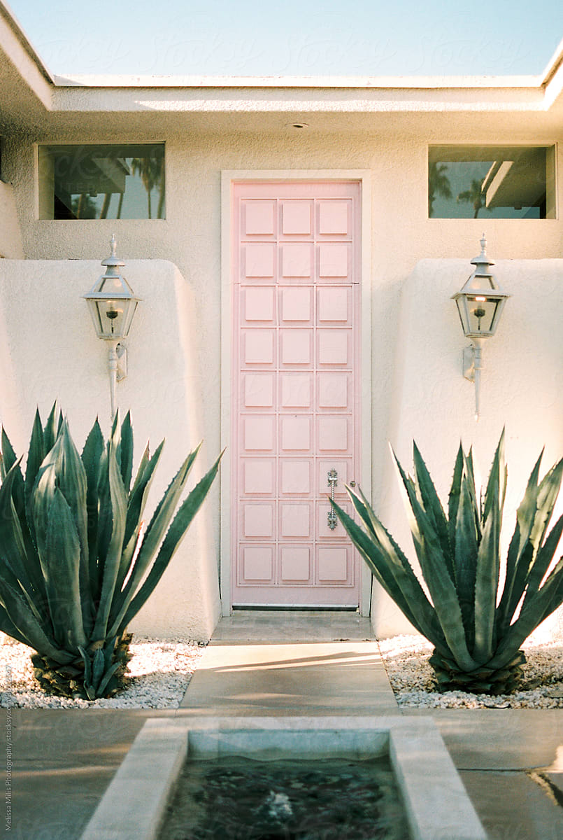 Famous pink door in Palm Springs