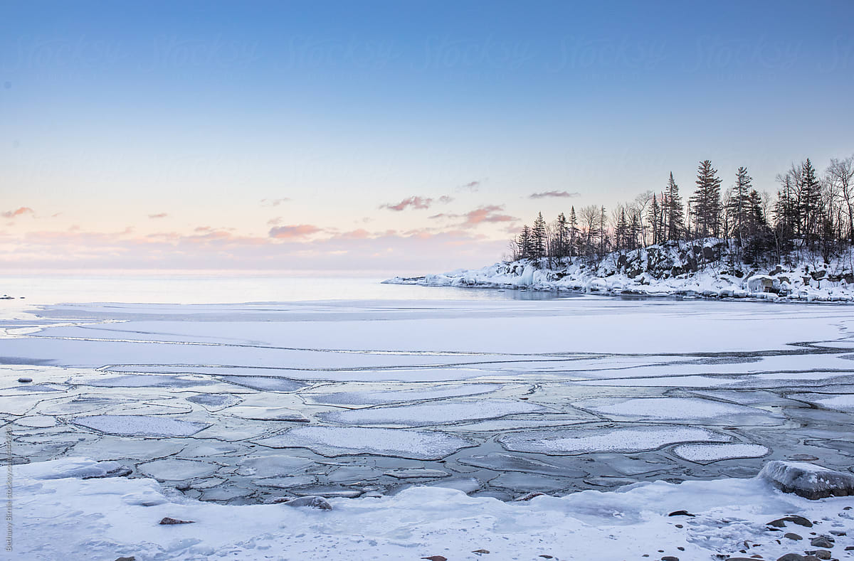 Lake Superior Sunset in Winter 3