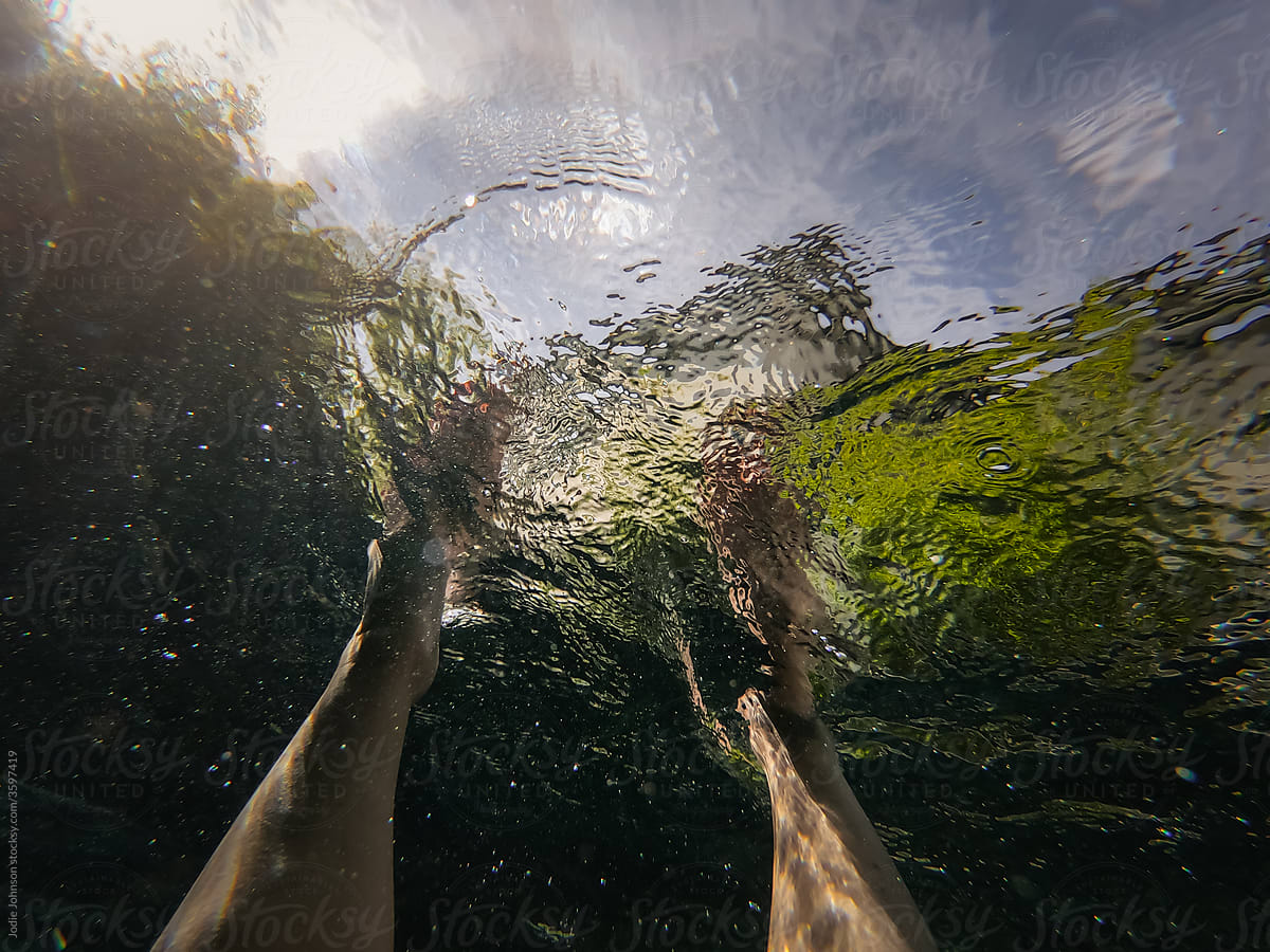 Underwater abstract legs