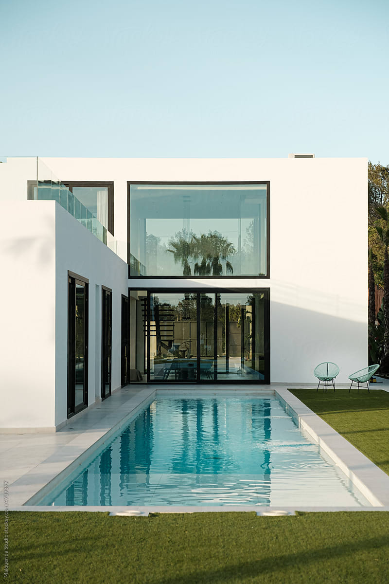 Swimming pool in modern house