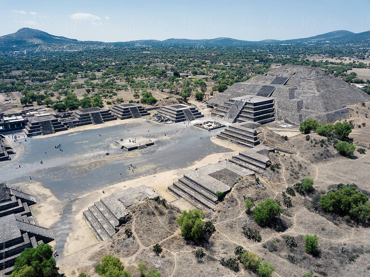 Aerial view to Teotihuacan