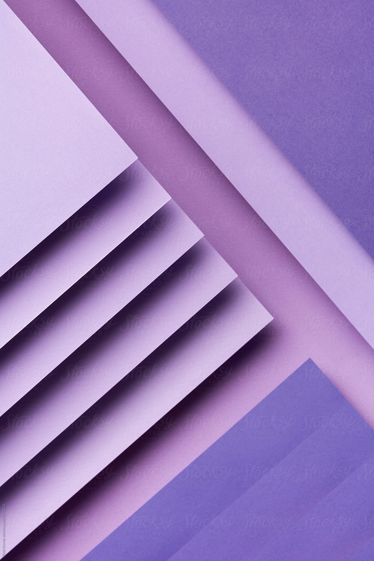 Purple paper shapes design