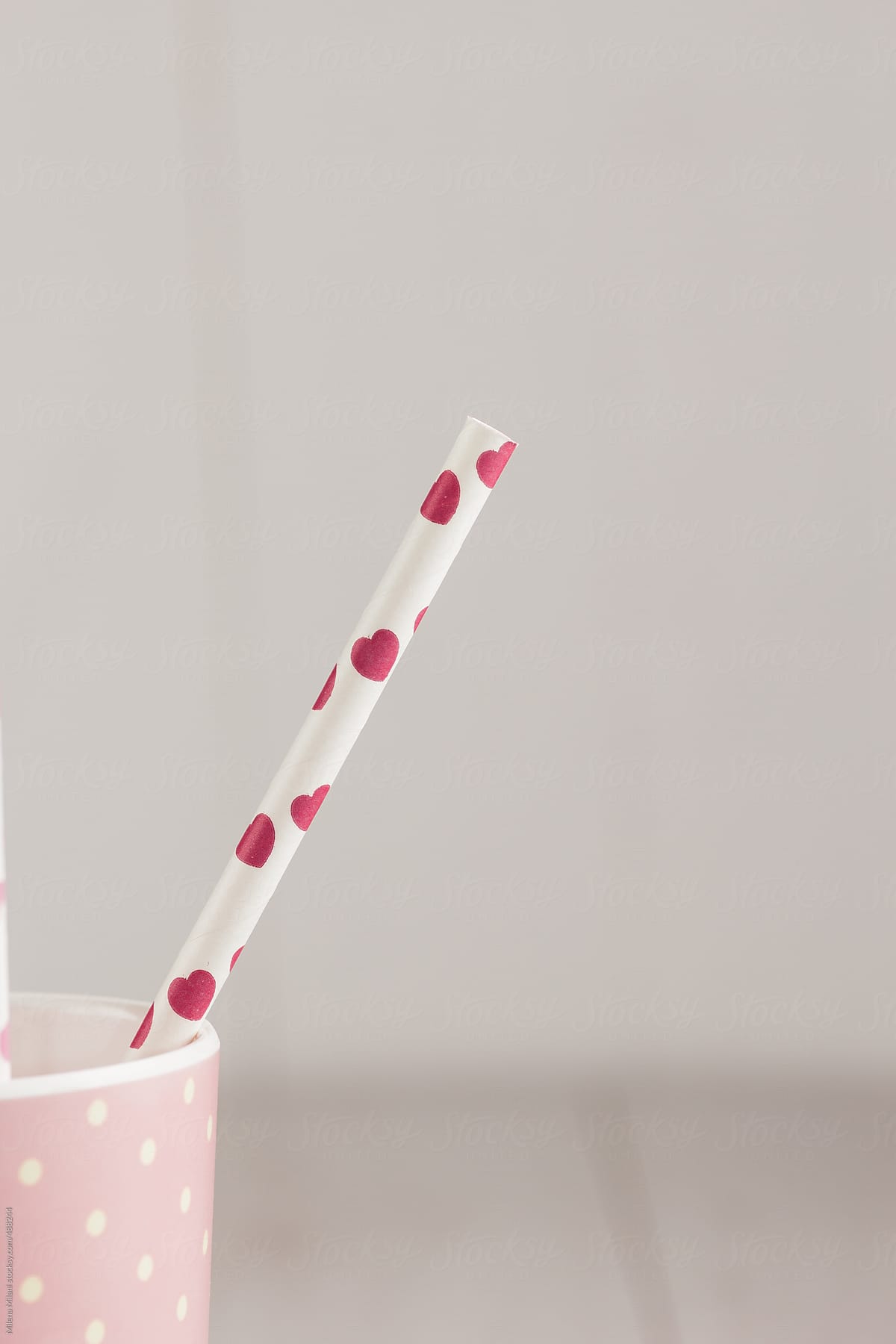 Heart paper straws