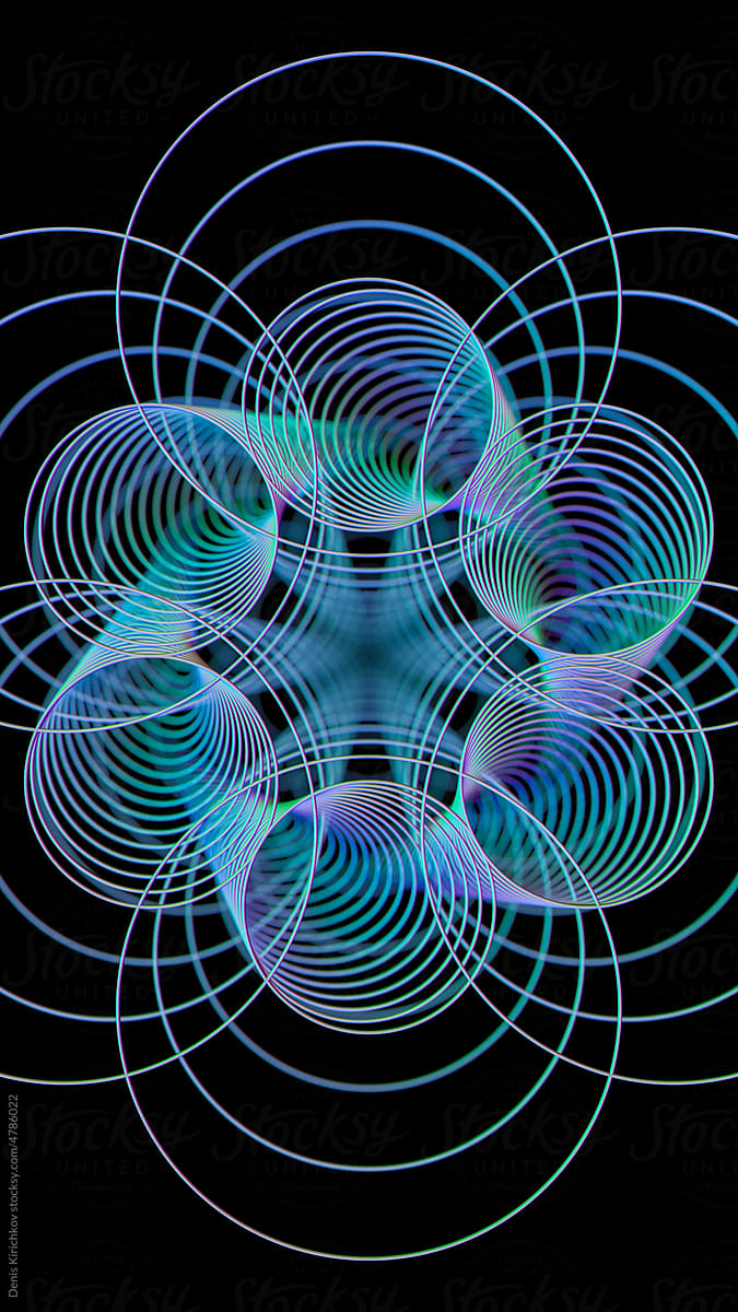 Abstract mandala of circles.
