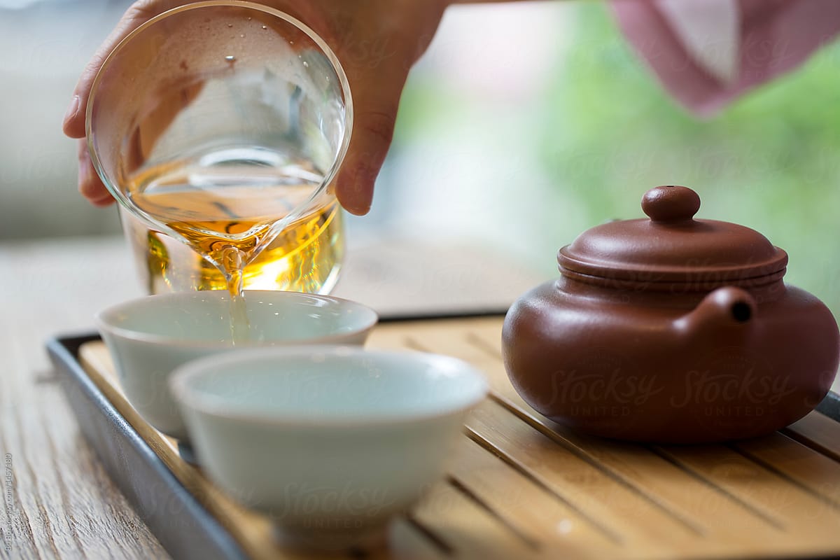 Oriental female Chinese Tea making Tea Ceremony