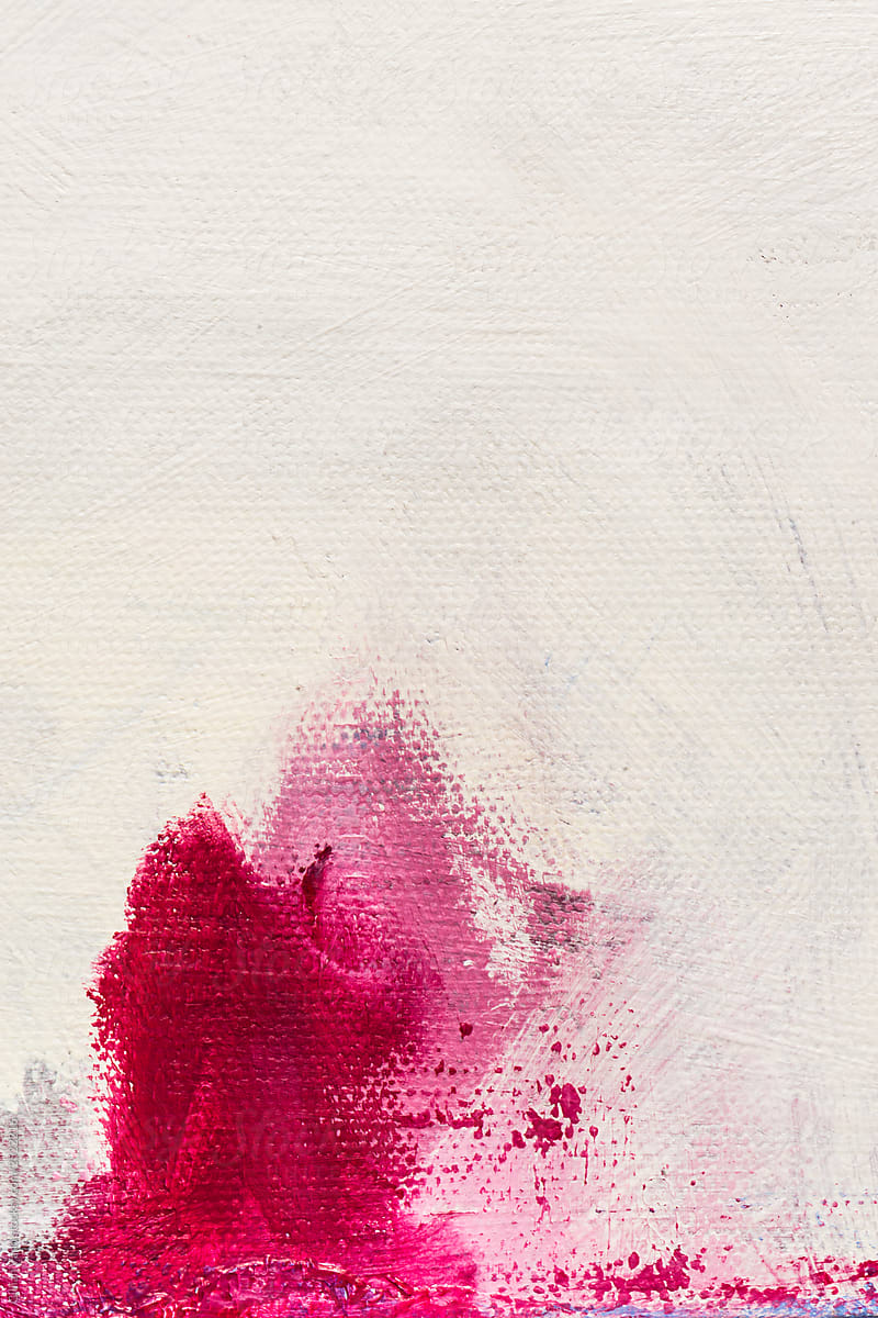 abstract painting with the pink thing