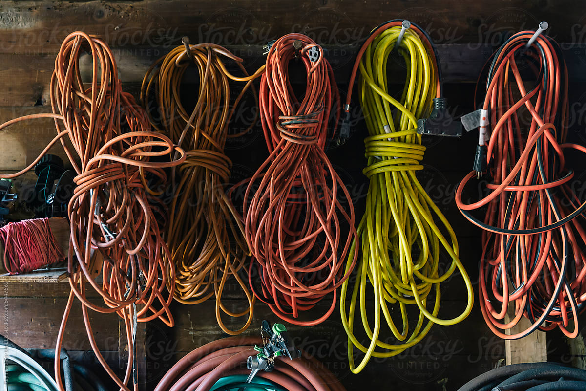 Electrical extension Cords  in Residential Garage