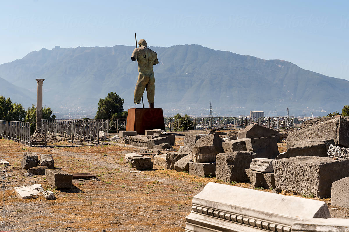 Statue in Pompeii in Italy
