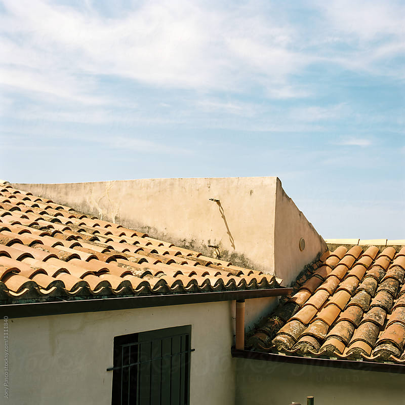 Sicilian rooftops on a bright Spring day