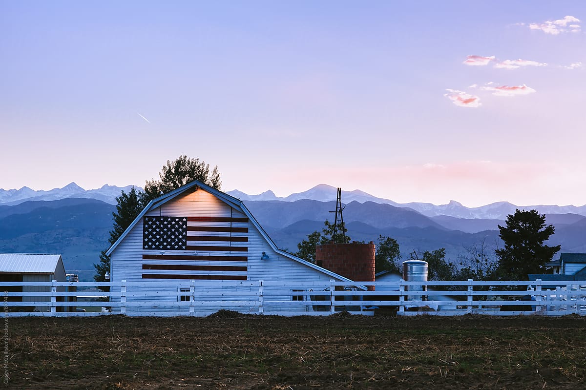 American Flag Barn