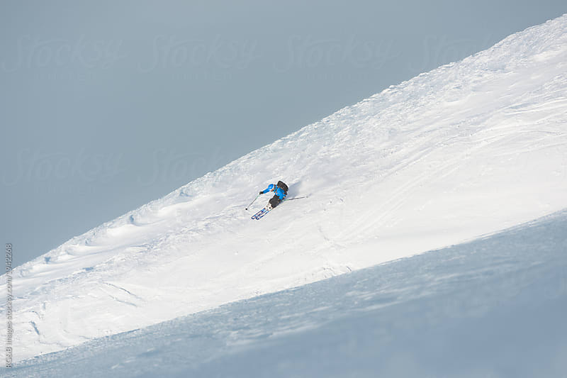 Man skiing on the slope