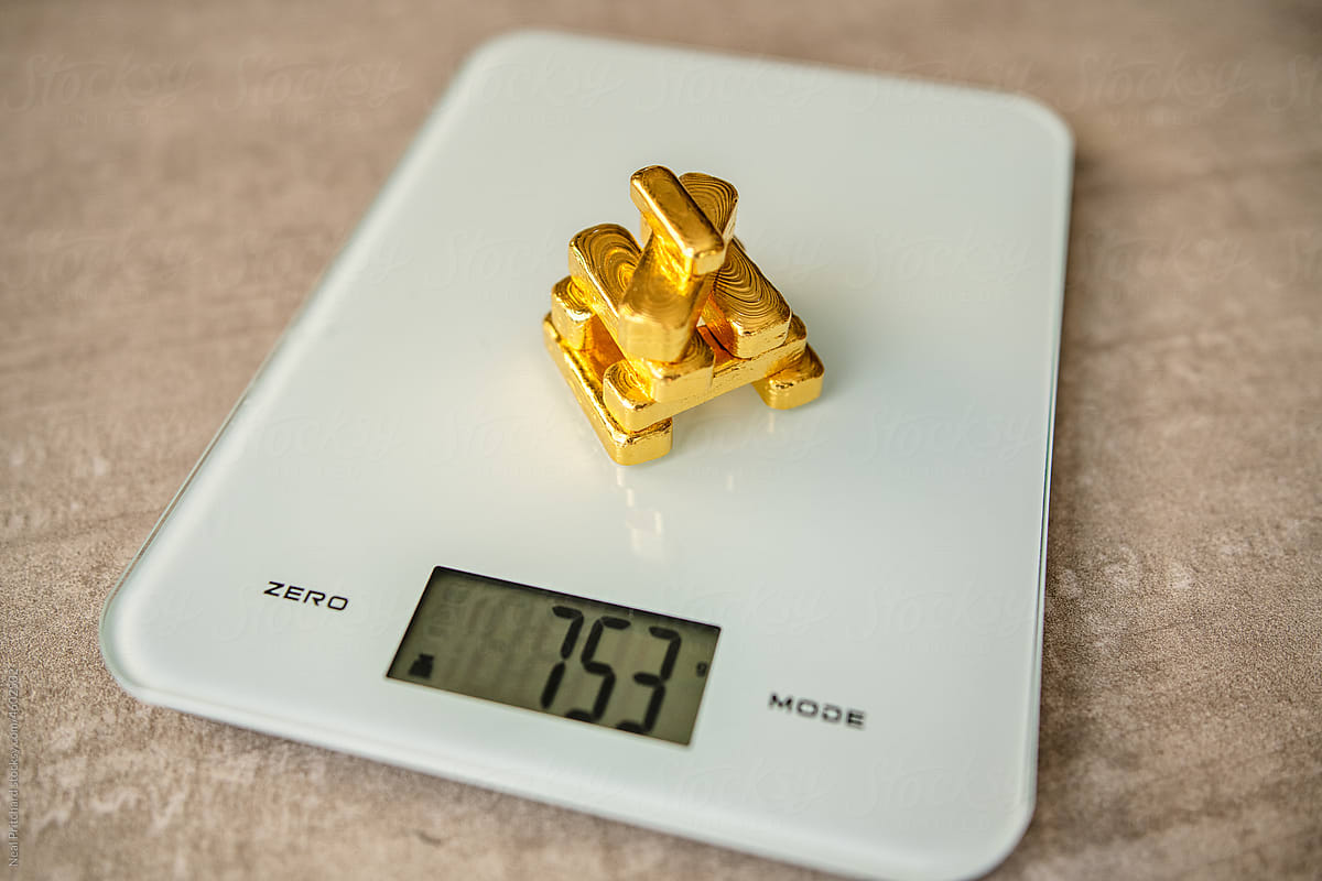 Gold Bars On Scales