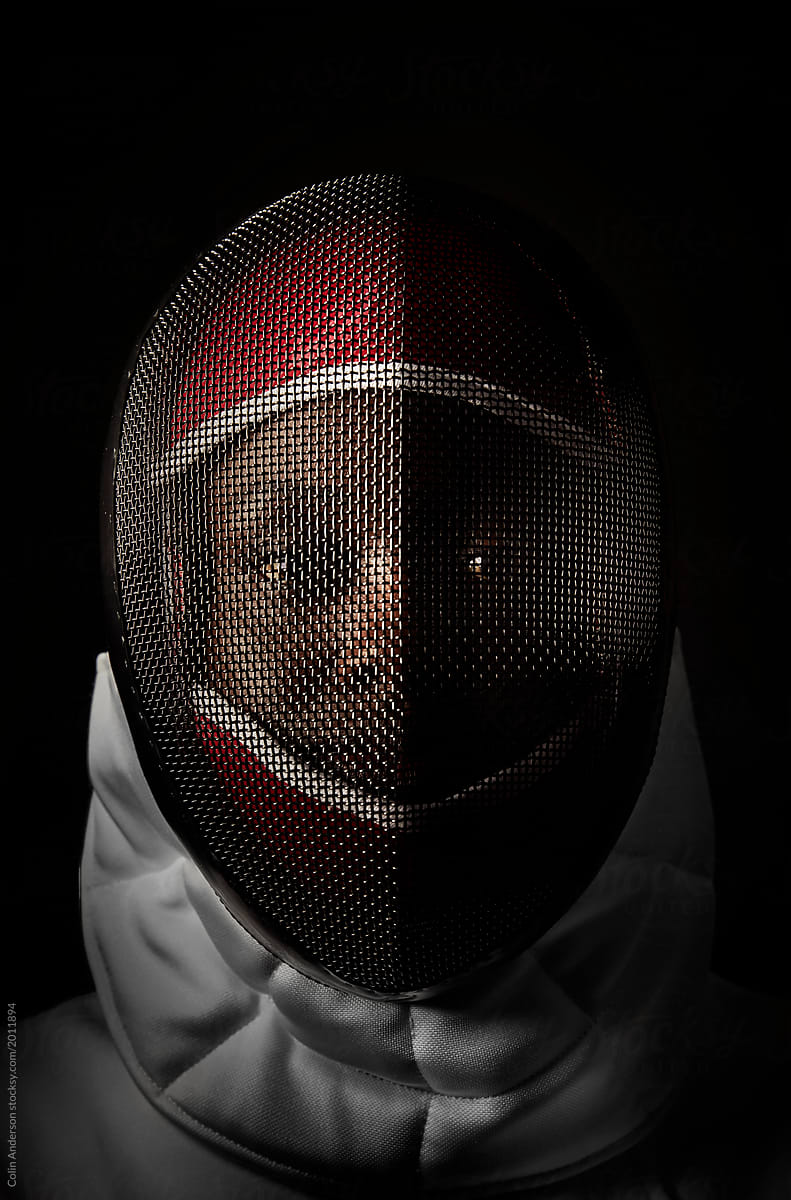 Portrait of fencer in mask