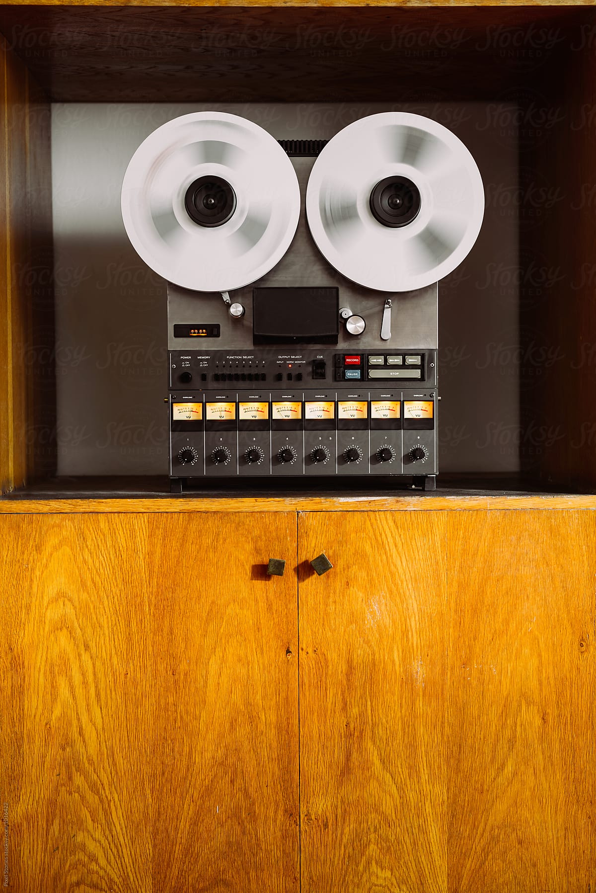 Vintage Reel-to-reel Tape Player/ Recorder by Stocksy Contributor