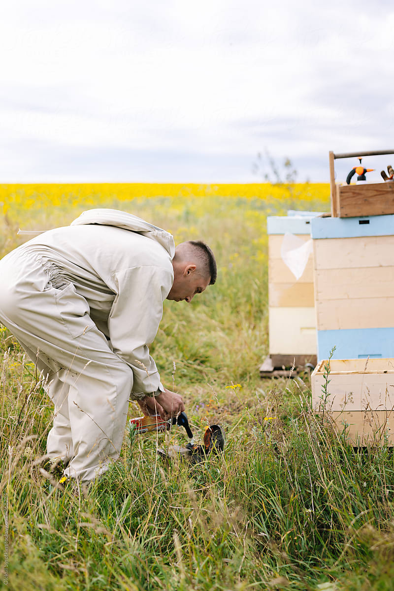 Bee smoker beekeeper agriculture
