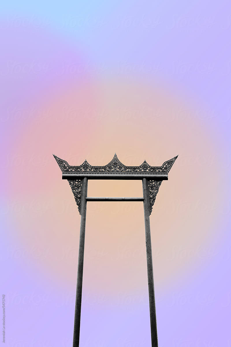 Details of The Giant Swing with gradient background
