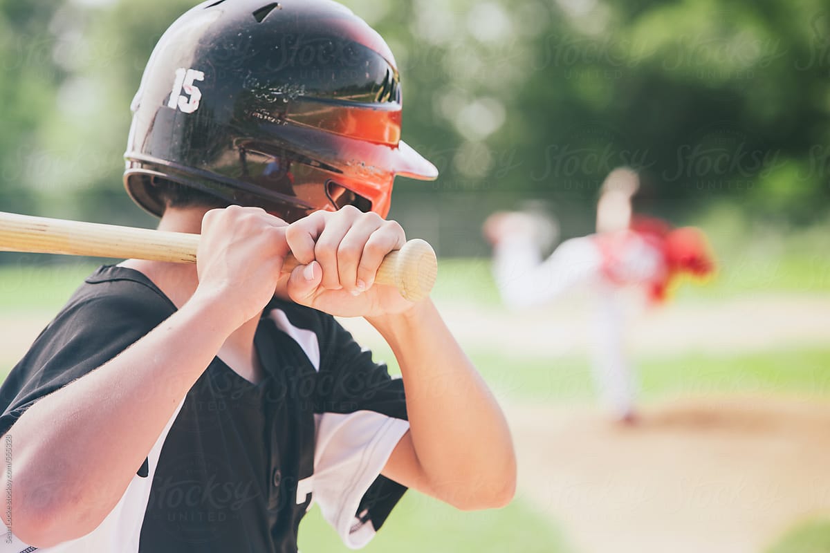 Baseball: Batter Ready To Swing At Ball