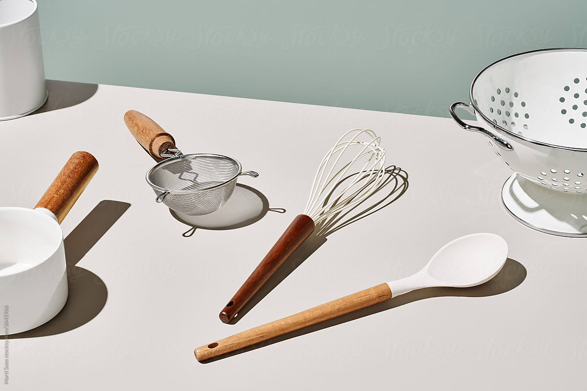 Eco friendly utensils on kitchen table