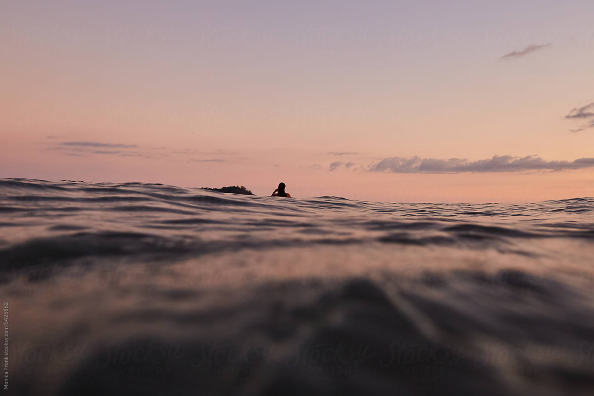 Dreamy Sunset Surfer
