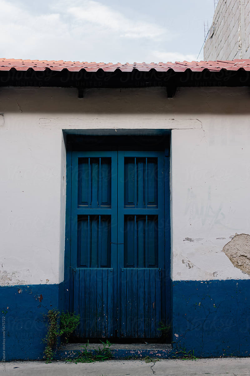 Blue door.
